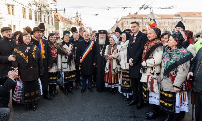 Hora unirii la Cluj cu primarul Boc, mitropolitul Andreicuţ şi ministrul Agriculturii