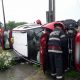 Alte două mașini răsturnate la Cluj. Două femei au fost rănite