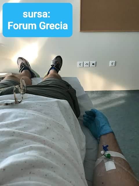 Românul carantinat în Lefkada a fost consultat: "M-au pus la perfuzie cu paracetamol, mi-au luat tensiunea și mi-au făcut radiografie"