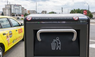 Coşuri de gunoi care le mulţumesc pentru gest celor care aruncă resturile în ele. Se întâmplă şi în România!