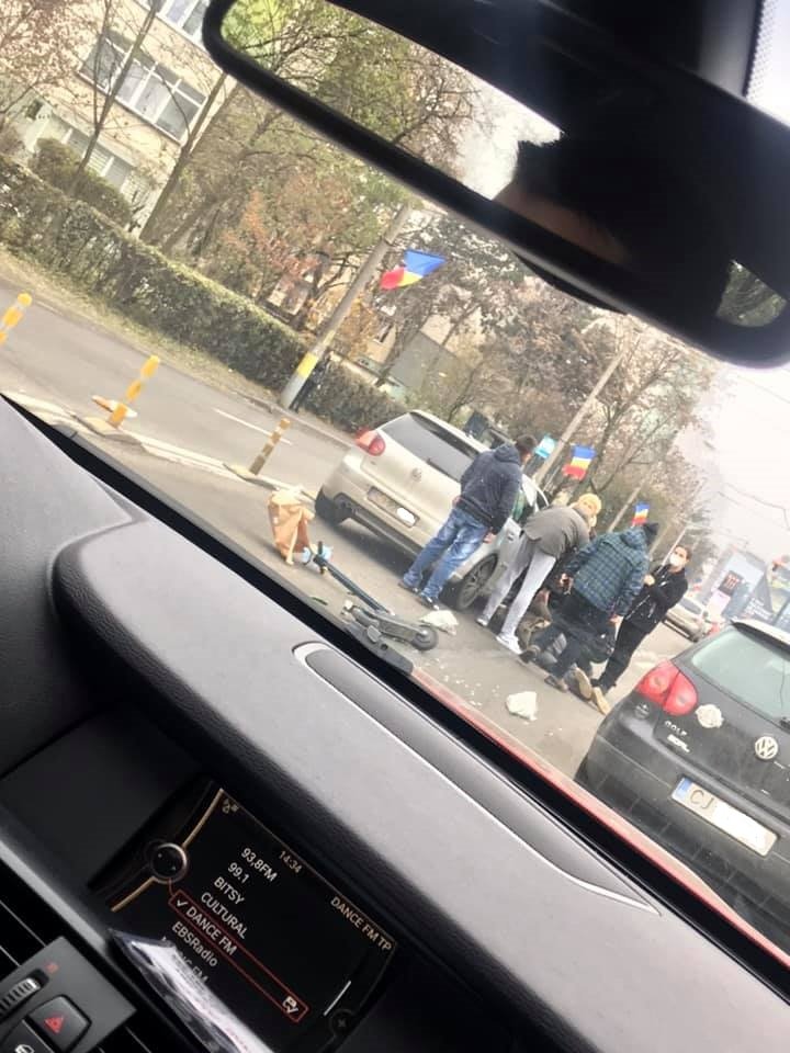 Trotinetist lovit de mașină în Gheorgheni