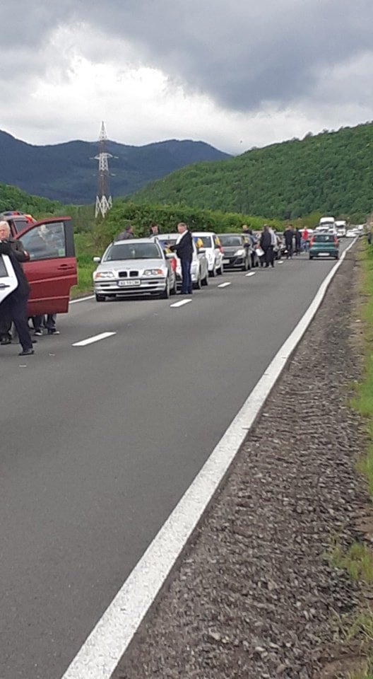 Caravană auto de protest pe drumul Turda – Cîmpeni