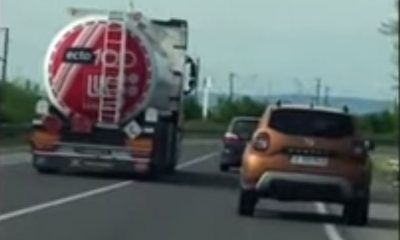 Șofer kamikaze pe un drum din Cluj. Cât pe ce să spulbere cu TIR-ul mașinile de pe contrasens