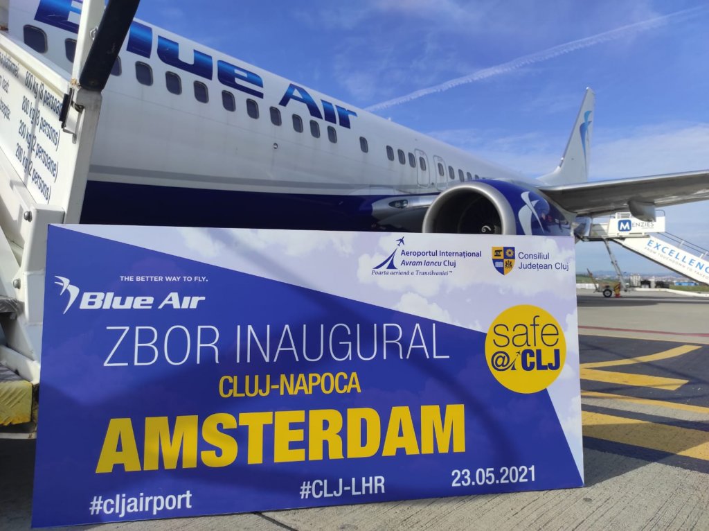 Zboruri în premieră spre Amsterdam de pe aeroportul din Cluj