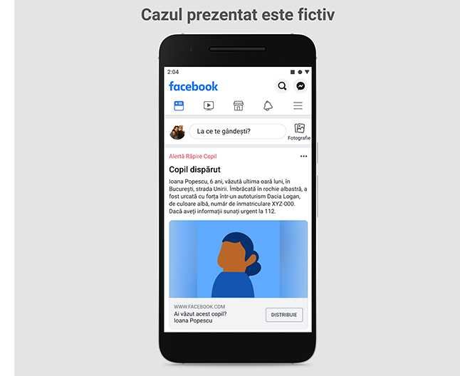 Facebook lansează un sistem de alertă pentru a ajuta la localizarea copiilor dispăruţi din România