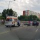 Accident grav pe Calea Turzii din Cluj-Napoca. Motociclist întins pe jos după împactul cu un autoturism