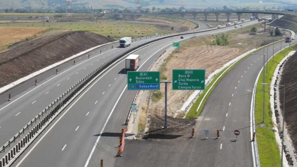 Autostrada A10 Sebeș-Turda. Pregătiri pentru deschiderea traficului la nodul Sebeș pe bretelele 1 și 2