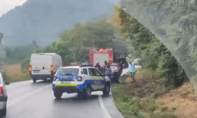 ACCIDENT: Mașină răsturnată pe Cluj - Oradea