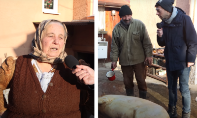 VIDEO. Bunica Lenuta din Chinteni a taiat porcul - E fain la Cluj!