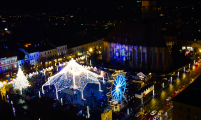 VIDEO DRONA. S-a deschis Targul de Craciun de la Cluj - E fain la Cluj!