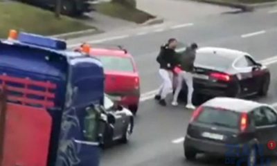 Bătaie în trafic pe strada Corneliu Coposu – VIDEO
