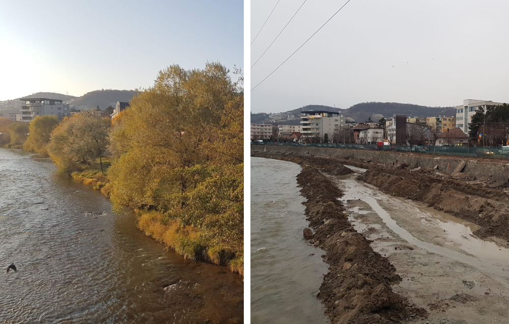 FOTO. Cum se modernizeaza malurile Somesului Mic la Cluj. Ce spun clujenii - E fain la Cluj!
