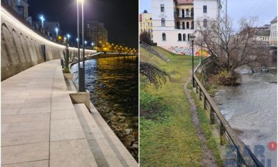 FOTO - Malurile Someșului în Centrul Clujului vs. malurile Crișului Repede în Centrul Oradiei