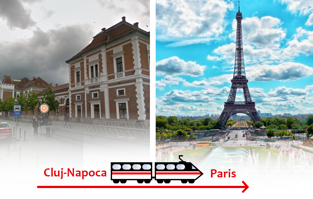 Clujenii vor putea circula cu trenul la Paris. Cat costa calatoria - E fain la Cluj!