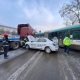 (Foto) Accident bizar în Cluj Napoca între un autobuz, un TIR, o mașină de poliție și un autoturism