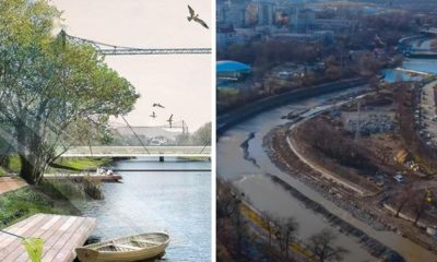 VIDEO DRONA. Cum arata santierul de modernizare a malurilor somesului. 20 ianuarie 2022 - E fain la Cluj!
