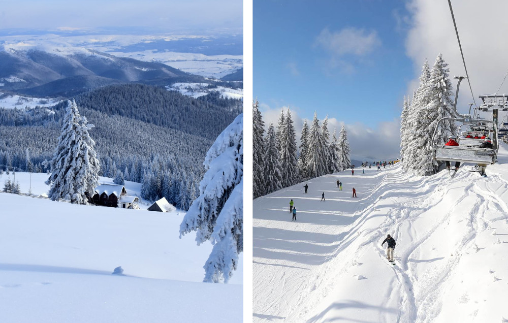 50 de km de partii de ski in Masivul Vladeasa, Cluj + 25 de km de instalatie, telegondole, telescaune, teleschi. - E fain la Cluj!