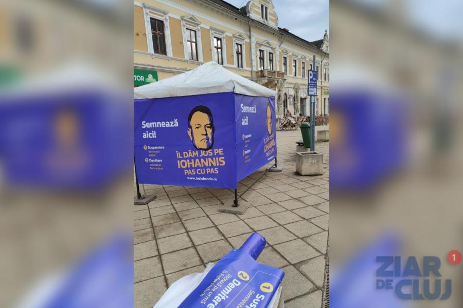 A pus umărul – Primăria a autorizat amplasarea cortului AUR, pentru suspendarea lui Iohannis, chiar în centrul Clujului. BOC: „O modalitate prin care un partid vrea să se facă remarcat pe scena politică. Asta nu poate fi oprit!”