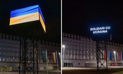 Clujul solidar cu evenimentele dramatice din Ucraina. Unde s-a afisat steagul Ucrainei la Cluj - E fain la Cluj!