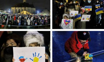 FOTO. Manifestatii de solidaritate cu Ucraina in Piata Unirii din Cluj-Napoca - E fain la Cluj!