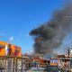 Incendiu în parcare la Hornbach VIDEO