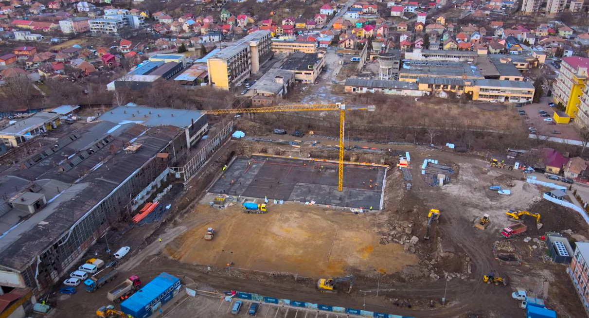 VIDEO DRONA. Cum arata noile santiere din zona Garii din Cluj. Dispar cladiri vechi apar altele noi - E fain la Cluj!