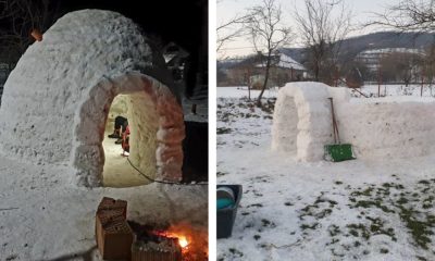 VIDEO & FOTO. Cum arata iglul construit de un clujean in curtea casei - E fain la Cluj!