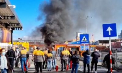 (Video) Cluj: Incendiu în parcarea Hornbach