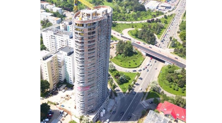 Cluj: Un apartament în cel mai înalt bloc de locuit din România, se vinde cu 700.000 de euro