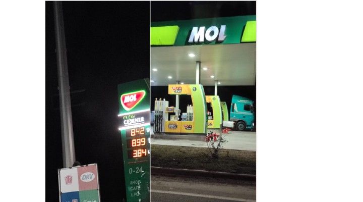 (Foto) MOL Cluj a scumpit benzina: 8,42 lei litrul la Florești