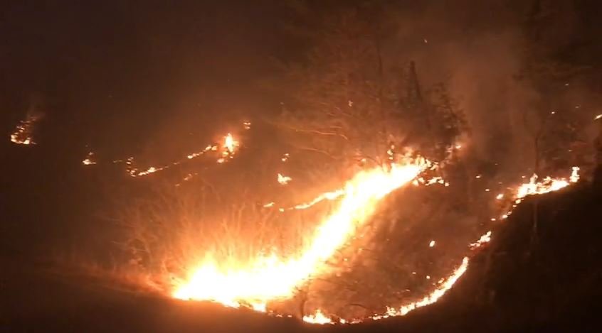 Incendiul de la Băișoara încă nu a fost stins! Pompierii continuă să lupte cu focul