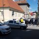 Accident între un biciclist de livrări și un taxi pe Napoca