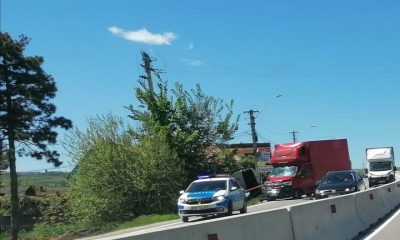 Accident la intrare în Turda dinspre Cluj. Trafic îngreunat