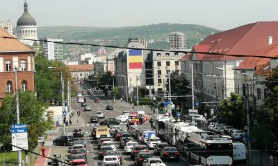 (Foto) Cluj: Accident în Piața Cipariu. Trafic aglomerat 1
