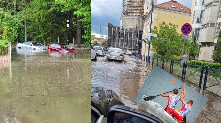 (Foto) Clujul sub ape. Ca la Munchen sau Veneția?