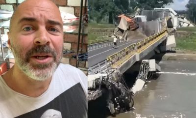 Video. Parodia unui actor clujean, după ce podul din Neamț s-a prăbușit: „Nu va mai trece maşină, nici tren/C-a fost betonul cu polistiren”