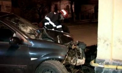 ACCIDENT în Cluj: A intrat cu maşina în conducta de gaz