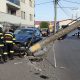 (Foto) Cluj: Un șofer de 74 de ani a rupt un stâlp cu BMW-ul pe Traian Vuia 1