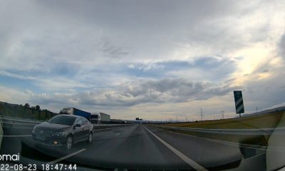 (Video) La un pas de tragedie pe autostrada A10 Sebeș-Turda! Un șofer a mers 9 km pe contrasens, pe banda 2 de circulație 1
