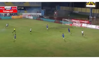 (Video) U Cluj, cel mai norocos gol din Liga 1! Arbitrii din cabina VAR au avut nevoie de 5 minute ca să valideze golul