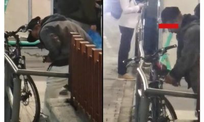 Cluj. Un hoț fură o bicicletă din fața Gării, nimeni nu-l oprește. "In fața gării plin de lume.... in stație plin .. vizavi de statie din nou lume dar nimeni nimic..”