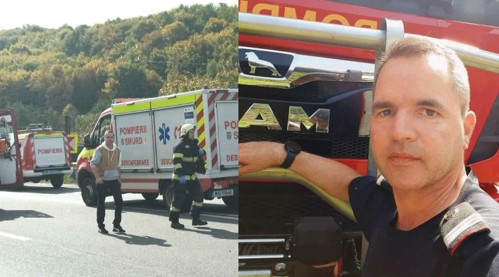 Petru Cibian, un pompier aflat în timpul liber, printre primii salvatori la accidentul din Feleacu