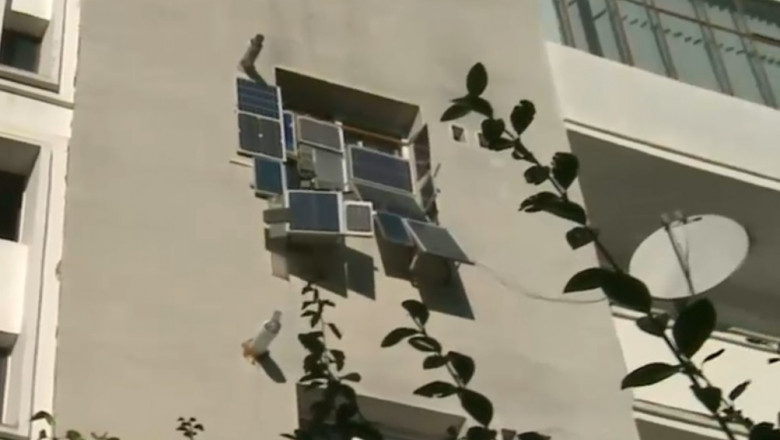 Un clujean și-a montat panouri solare la geam. Acum plătește mai puțin la curent 1