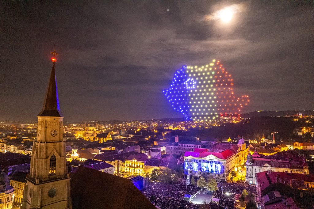 Spectacol cu drone, artificii și concert Inna de 1 Decembrie la Cluj. Programul complet