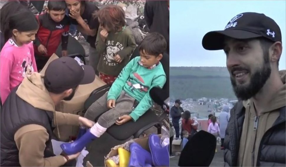 Un român stabilit în SUA a încălțat zeci de copii nevoiași care locuiesc lângă groapa de gunoi a Clujului 1