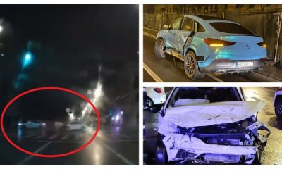 Video Cluj. Momentul în care Culiţă Sterp a făcut accidentul pe Eroilor. A trecut pe roșu și a spulberat o Dacia Logan 1