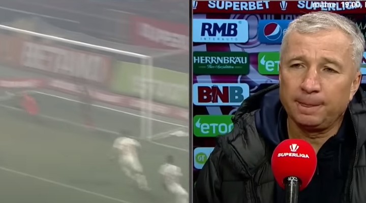 (Video) Faza care l-a scos din sărite pe Dan Petrescu și a dus la golul lui Hermannstadt: „Tu lași mingea în corner?”
