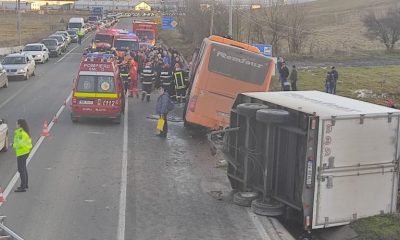 Accident cu autocar la Cluj! Intervine descarcerarea și SMURD-ul