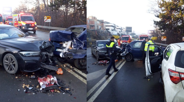 (Foto) Cluj: Accident în Feleacu. 3 mașini implicate
