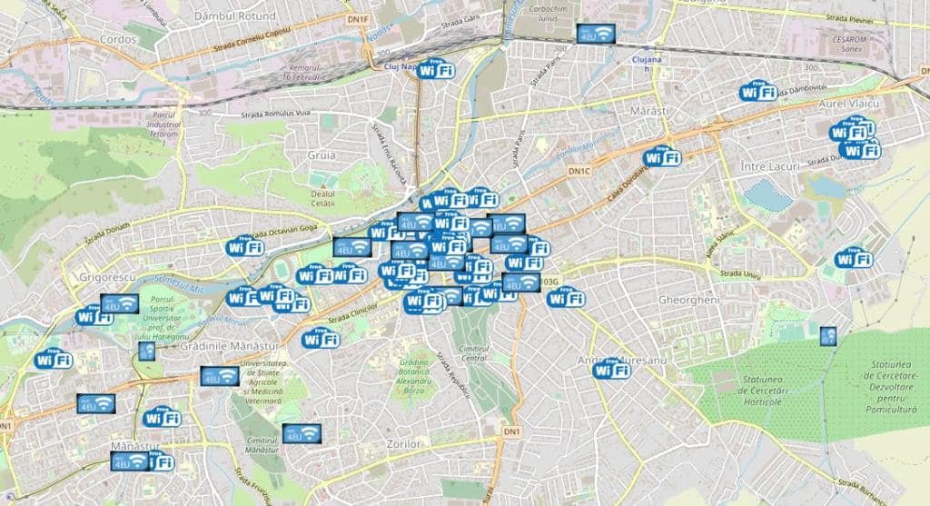 Cluj-Napoca: acces la Wi-Fi gratuit în 55 locații, inclusiv pentru zona Pata Rât
